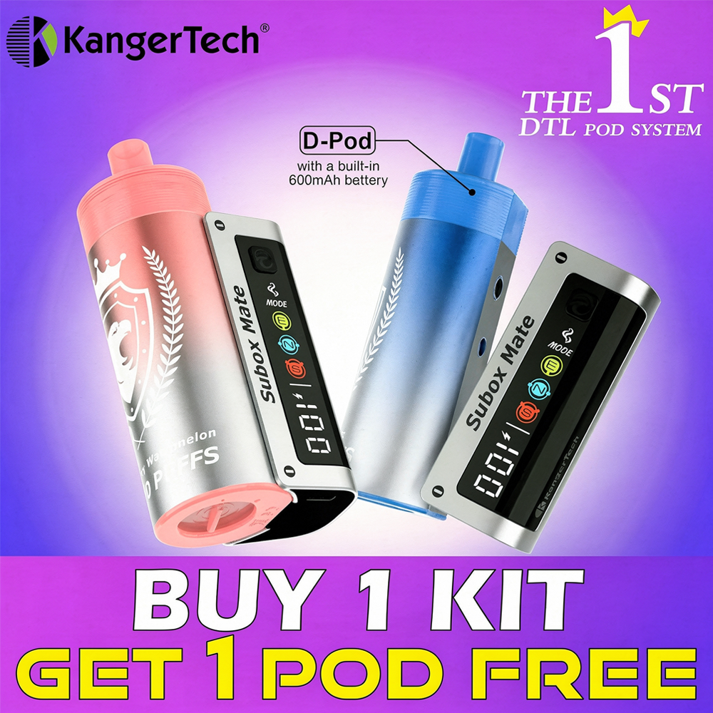 KANGERTECH SUBOX MATE DTL 50,000 PUFFS (FULL KIT) DISPOSABLE - DISPLAY OF 5