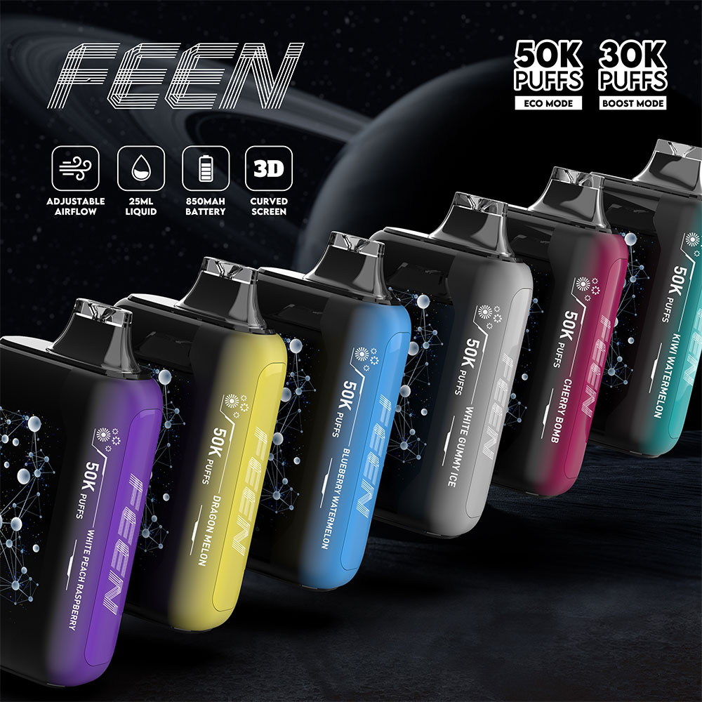 FEEN 50,000 PUFFS DISPOSABLE VAPE - DISPLAY OF 5