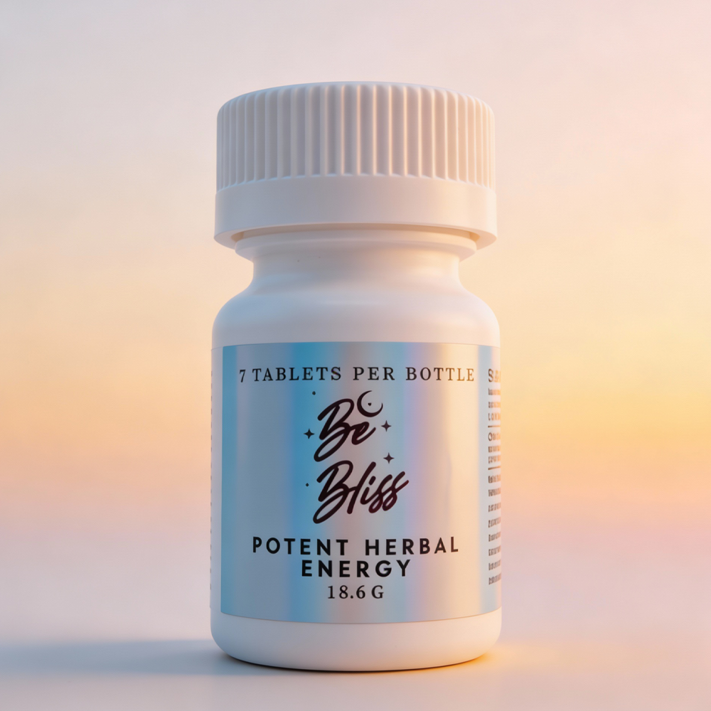 BE BLISS 15MG POTENT HERBAL ENERGY TABLETS - JAR OF 5