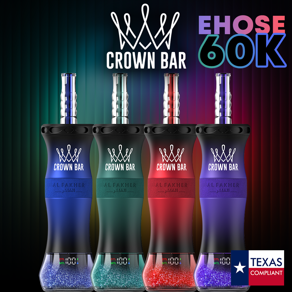 AL FAKHER CROWN BAR 60,000 PUFFS E-HOOSE X DISPOSABLE HOOKAH - DISPLAY OF 5