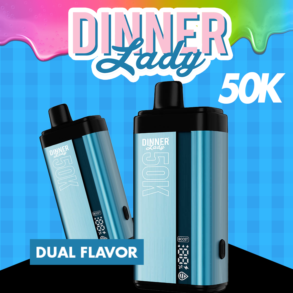 DINNER LADY DUAL FLAVOR 50,000 PUFFS DISPOSABLE - DISPLAY OF 5