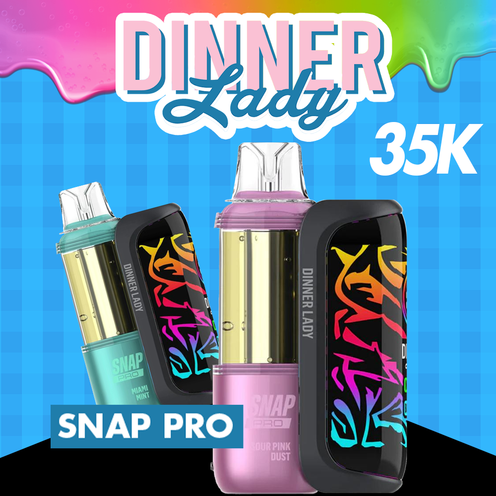 DINNER LADY SNAP PRO 35,000 PUFFS DISPOSABLE (FULL KIT) - DISPLAY OF 5