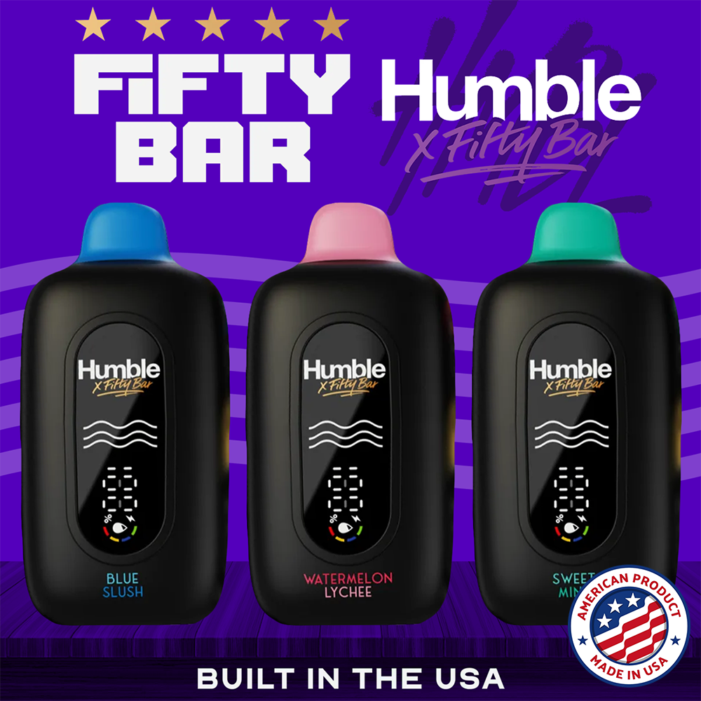 FIFTY BAR X HUMBLE 20,000 PUFFS DISPOSABLE VAPE - DISPLAY OF 5