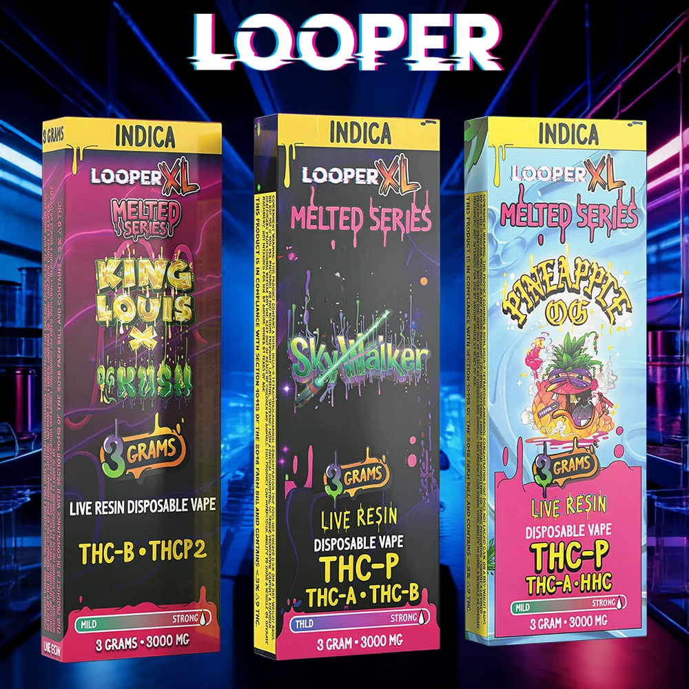 LOOPER XL MELTED SERIES 3GM LIVE RESIN DISPOSABLES - 5CT/ BOX