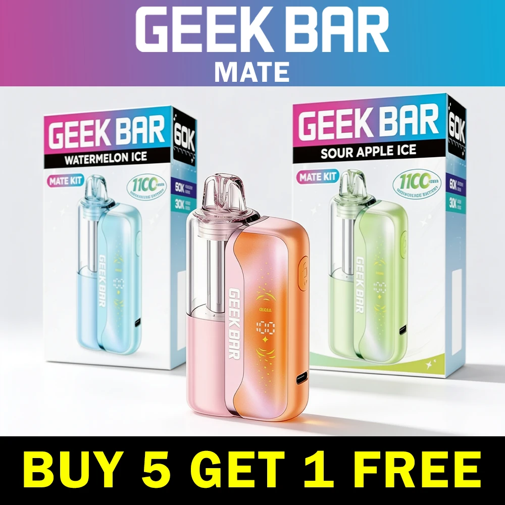 GEEK BAR MATE 60,000 PUFFS DISPOSABLE VAPE (FULL KIT) - DISPLAY OF 5