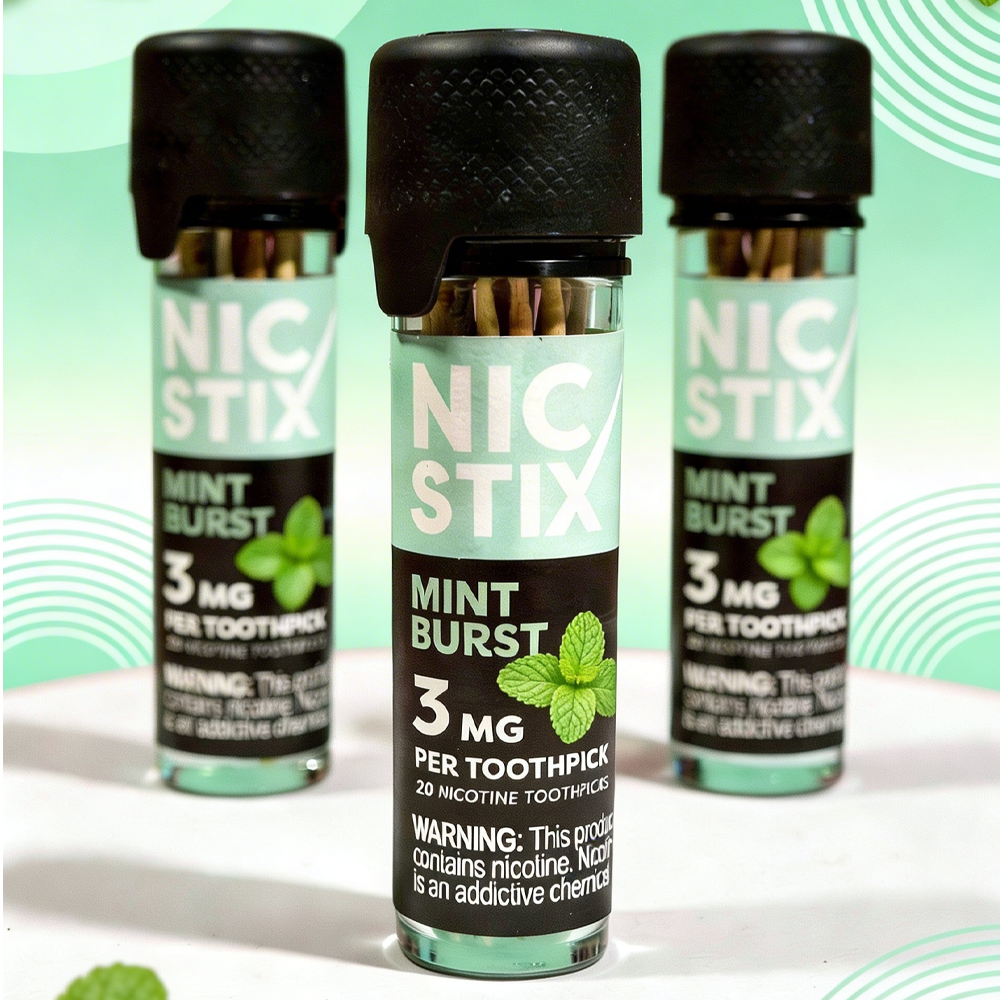 NICSTIX 20-PACK NICOTINE TOOTHPICK - DISPLAY OF 20