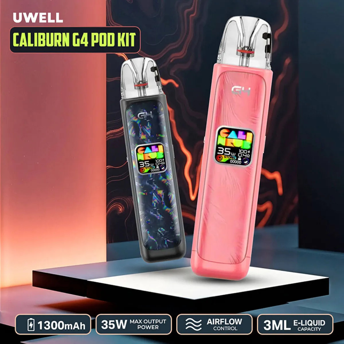 UWELL CALIBURN G4 1300MAH POD SYSTEM STARTER KIT