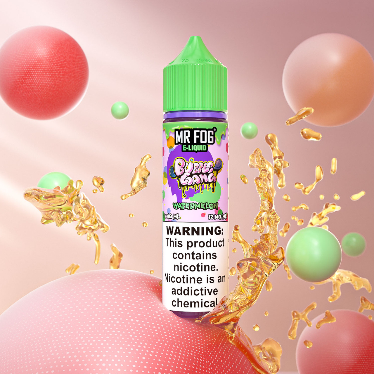 MR FOG E-LIQUID BUBBLE GANG 60ML - DISPLAY OF 6