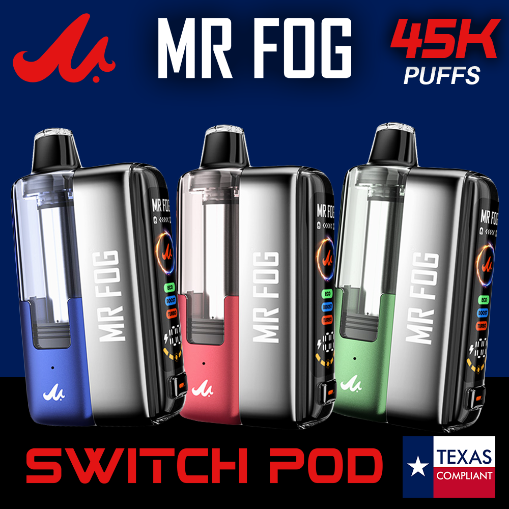 MR FOG SWITCH 45,000 PUFFS (FULL KIT) DISPOSABLE VAPE - DISPLAY OF 5