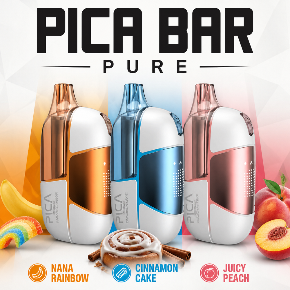 PICA BAR PURE (US EDITION) 45,000 PUFFS DISPOSABLE VAPE - DISPLAY OF 5