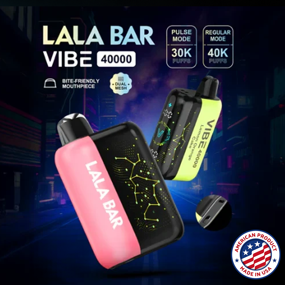 LALA BAR VIBE 40,000 PUFFS (US EDITION) DISPOSABLE VAPE - DISPLAY OF 5