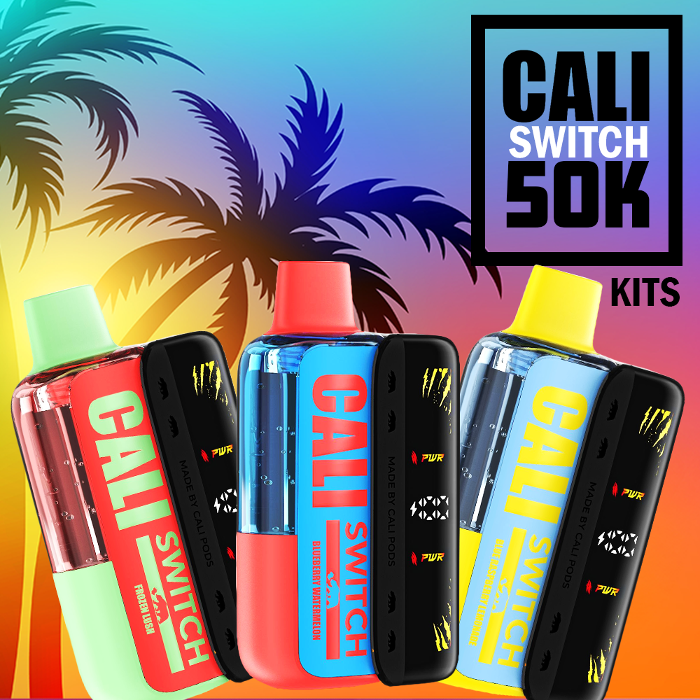 CALI SWITCH 50,000 PUFFS DISPOSABLE VAPE (FULL KIT) - DISPLAY OF 5