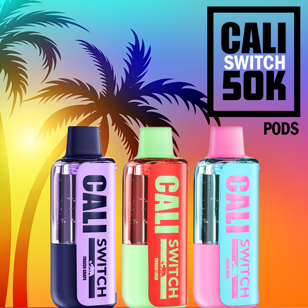 CALI SWITCH 50,000 PUFFS DISPOSABLE VAPE (POD ONLY) - DISPLAY OF 5