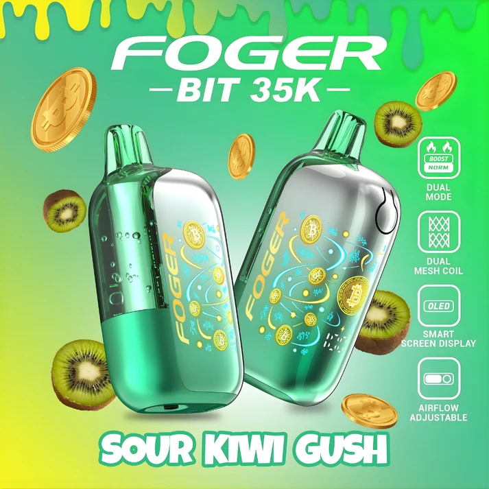 FOGER BIT 35,000 PUFFS DISPOSABLE VAPE - DISPLAY OF 5