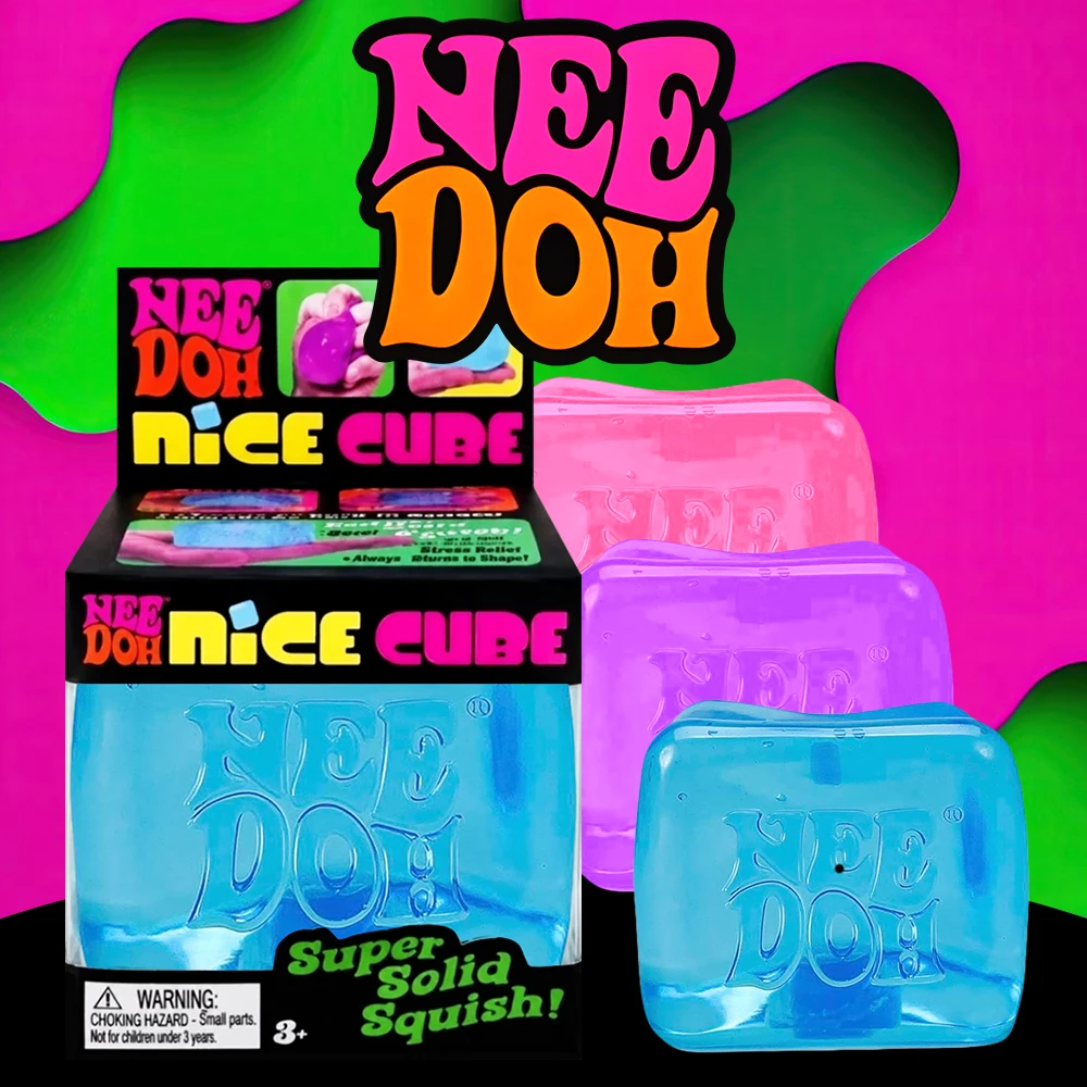 NEEDOH NICE CUBE SQUISH TOY - DISPLAY OF 12