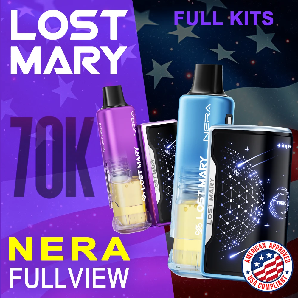 LOST MARY NERA FULLVIEW 70,000 PUFFS DISPOSABLE VAPE (FULL KIT) - DISPLAY OF 5