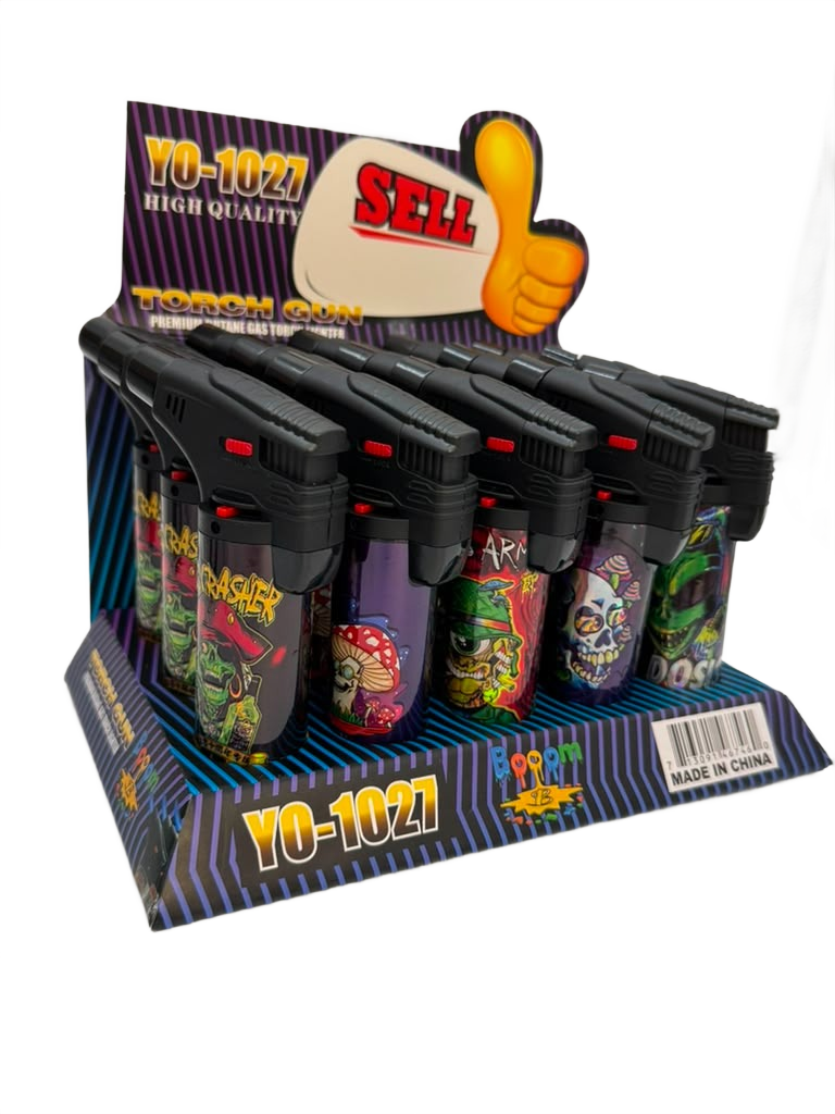 BOOM TORCH LIGHTERS - DISPLAY OF 12
