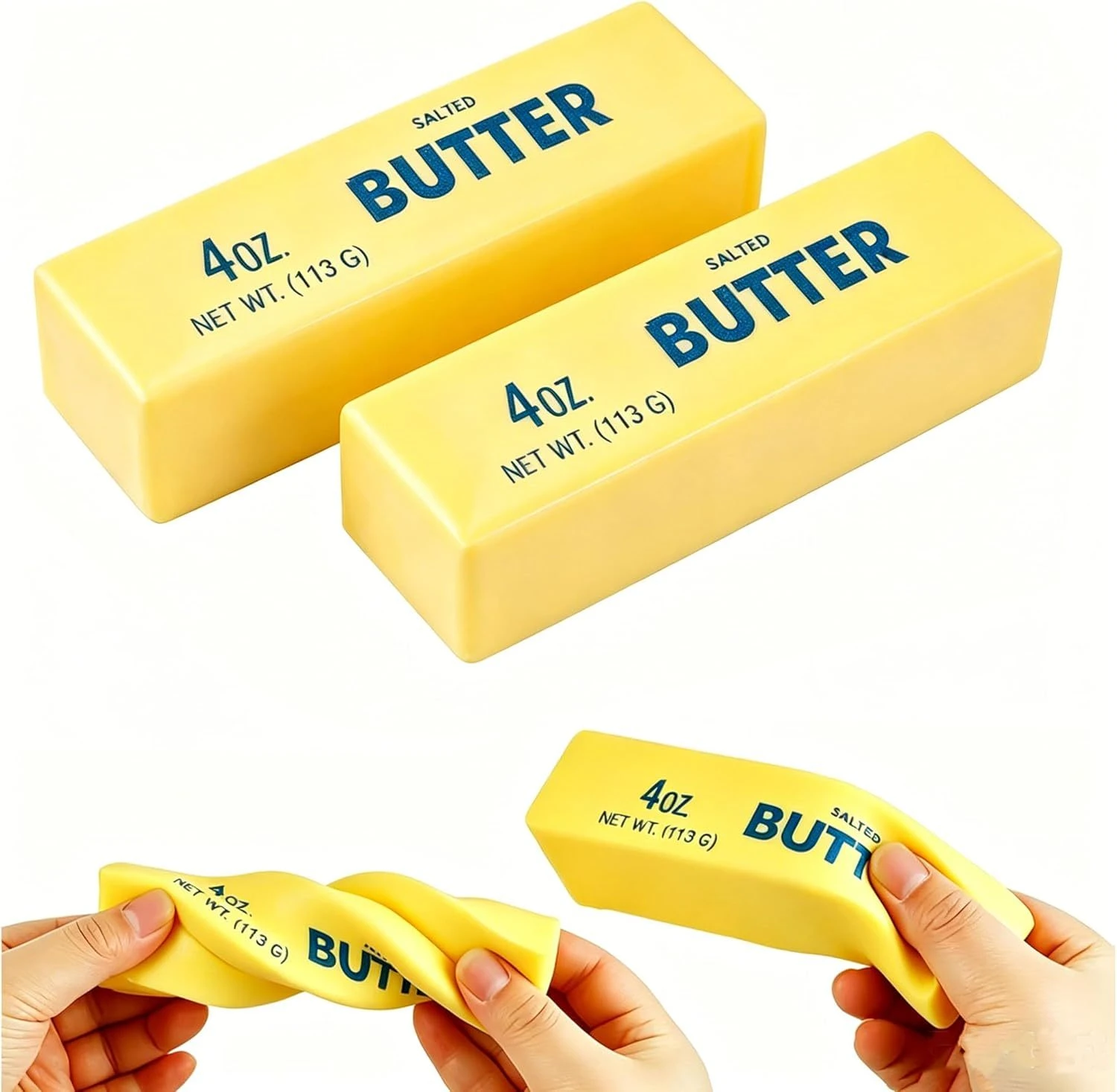 MEDIUM BUTTER SQUISH TOY - DISPLAY OF 12