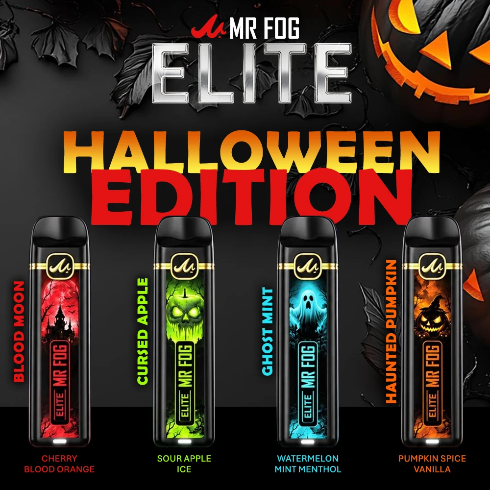 MR FOG ELITE HALLOWEEN EDITION (USA COMPLIANT) 5,000 PUFFS DISPOSABLE VAPE - DISPLAY OF 8