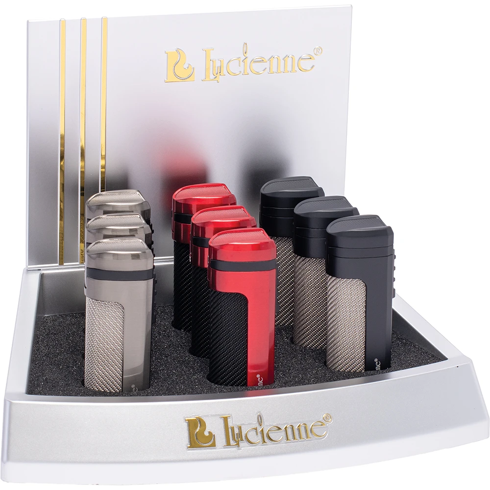 LUCIENNE TRIPLE JET TORCH WITH PUNCH - DISPLAY OF 9