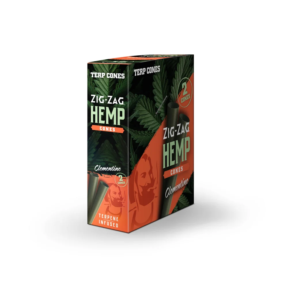 ZIG ZAG HEMP 2-PACK TERP CONES - DISPLAY OF 15