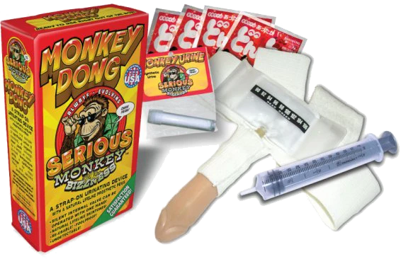 MONKEY DONG STRAP-ON URINATING DEVICE ASSORTED COLOR