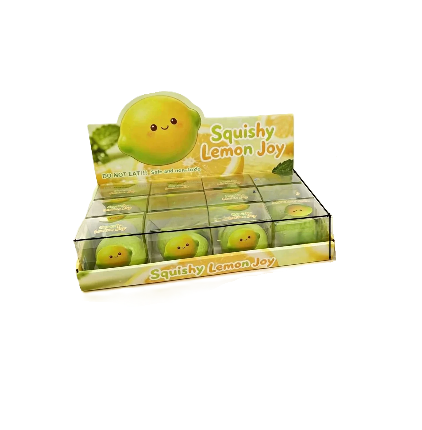 SQUISHY LEMON JOY SQUISH TOY - DISPLAY OF 12