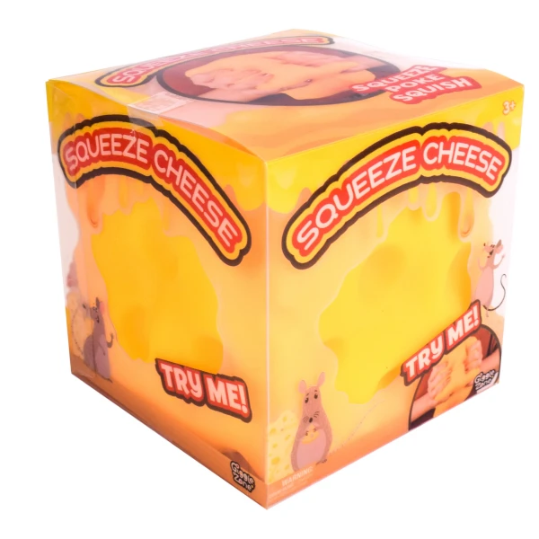 MEGA CHEESE SQUEEZE SQUISH TOY - DISPLAY OF 6