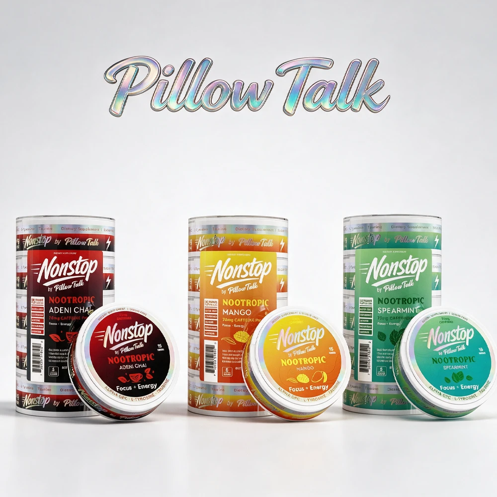 NONSTOP BY PILLOWTALK NOOTROPIC 75MG CAFFEINE POUCHES 15-PACK - DISPLAY OF 5