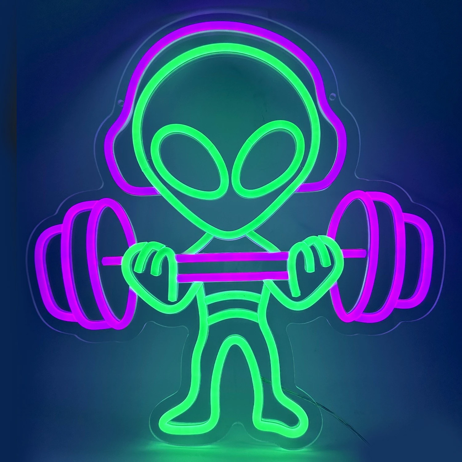 ALIEN GYM 15.8 X 15 INCH LED SIGN