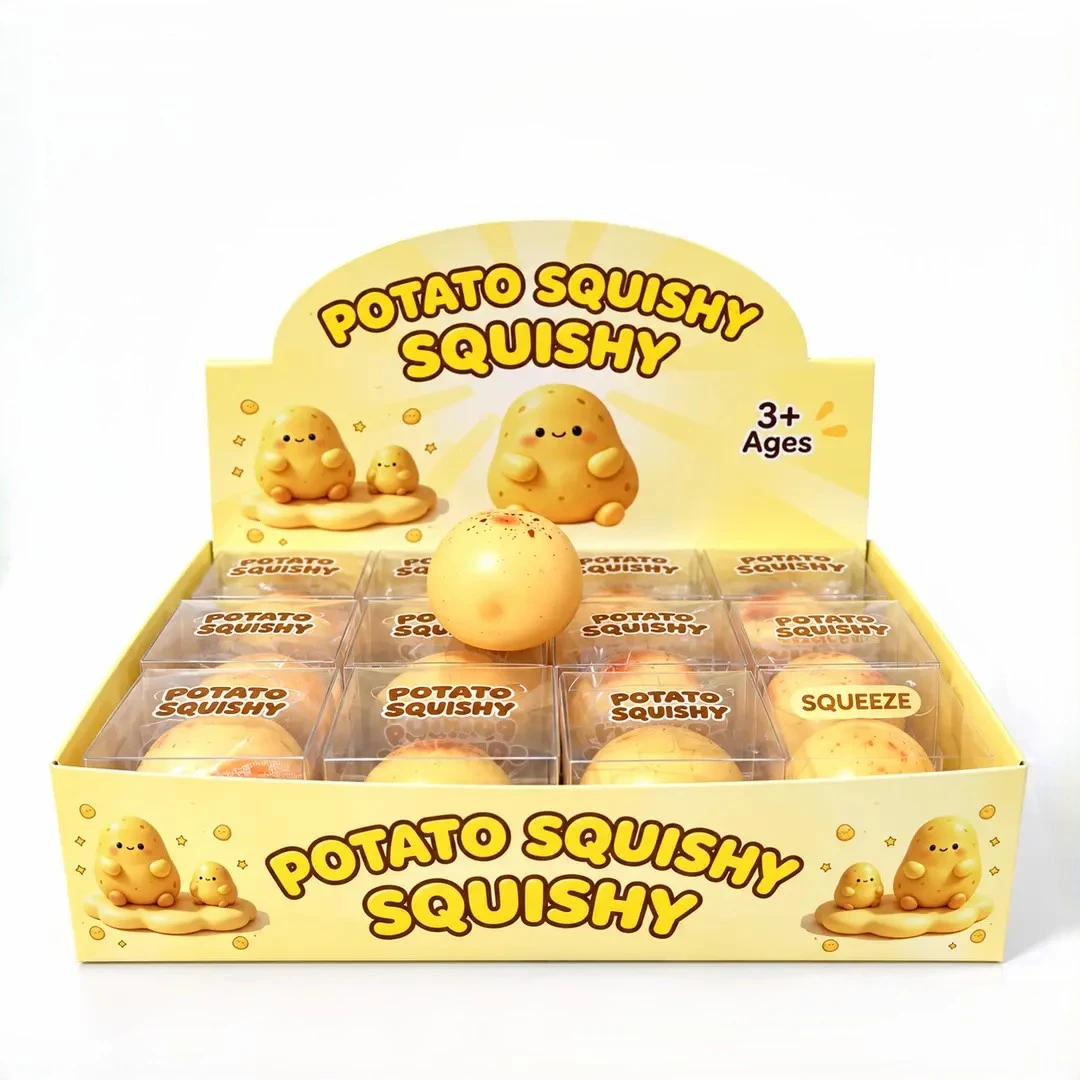 CRUNCHY POTATO SQUISH TOY - DISPLAY OF 12
