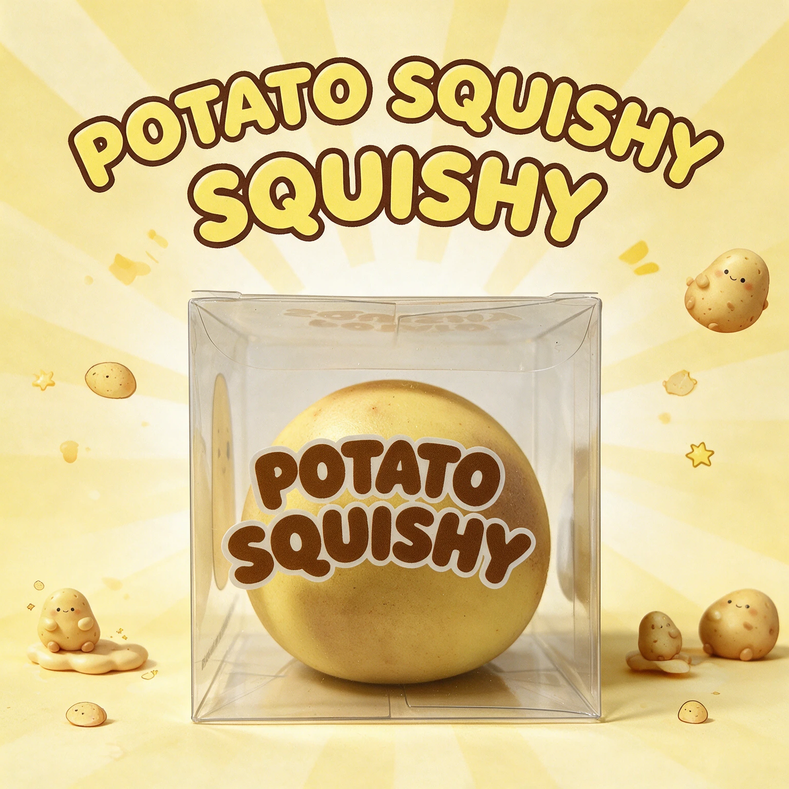 CRUNCHY POTATO SQUISH TOY - DISPLAY OF 12