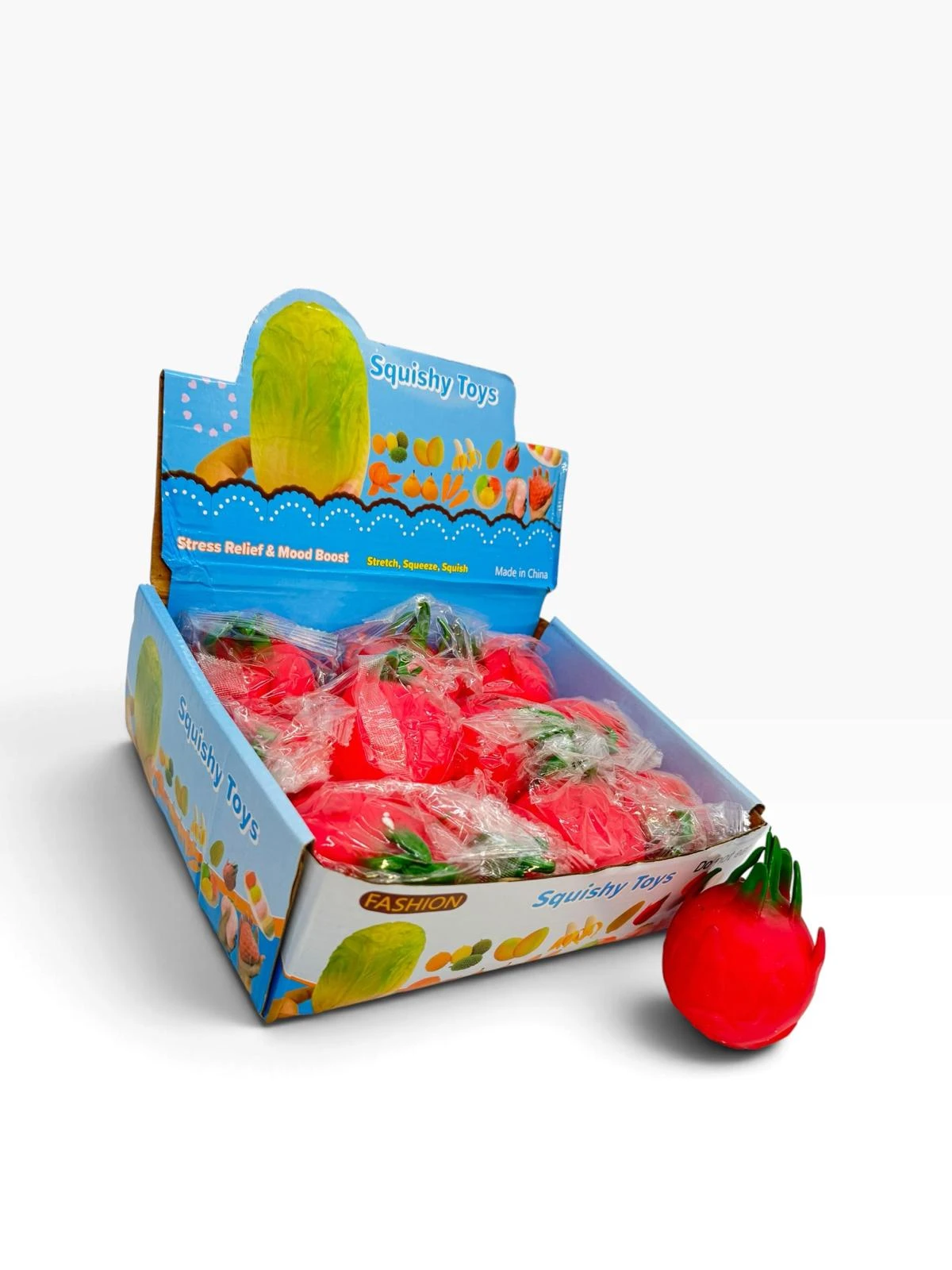 DRAGONFRUIT SQUISH TOY - DISPLAY OF 12
