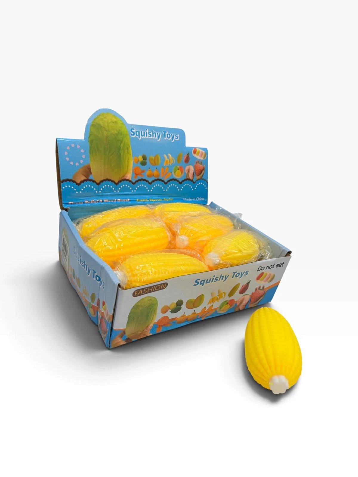 SQUEEZE CORN SQUISH TOY - DISPLAY OF 12
