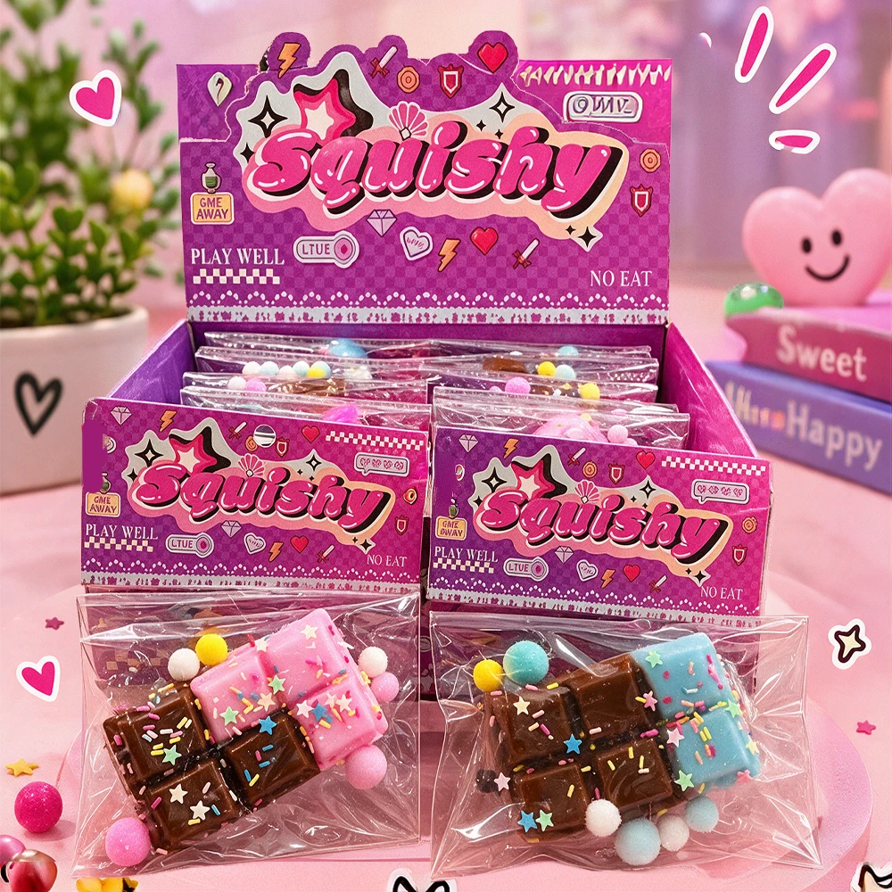 SQUISHY CANDY BAR SQUISH TOY - DISPLAY OF 20