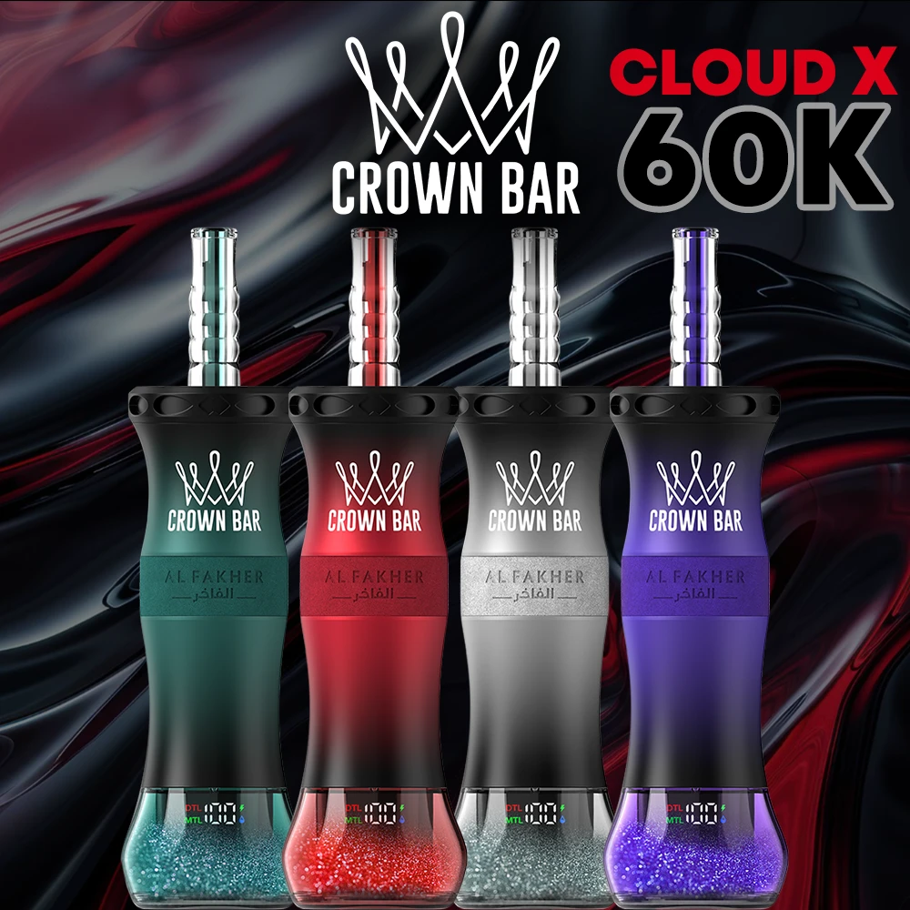 AL FAKHER CROWN BAR 60,000 PUFFS E-HOOSE X DISPOSABLE HOOKAH - DISPLAY OF 5