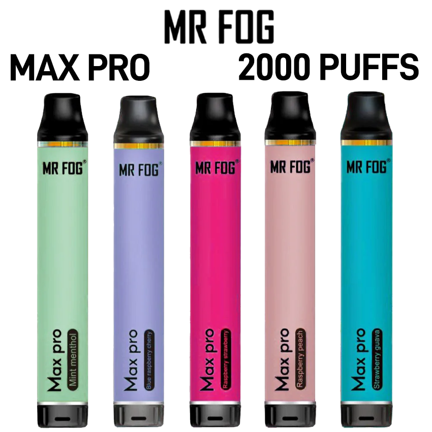 MR FOG MAX PRO 5% DISPOSABLE DEVICE 7ML (2000 PUFFS) - DISPLAY OF 10CT