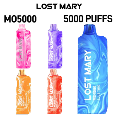 lost mary mo5000 blue trio LOST MARY MO5000 5% NIC RECHARGEABLE DISPOSABLE 13ML 5000 PUFFS