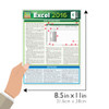 Quick Study QuickStudy Microsoft Excel 2016 Laminated Reference Guide BarCharts Publishing Computer Software Guide Size