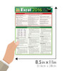 Quick Study QuickStudy Microsoft Excel 2016: Tips & Tricks Laminated Reference Guide BarCharts Publishing Business Software Reference Guide Size