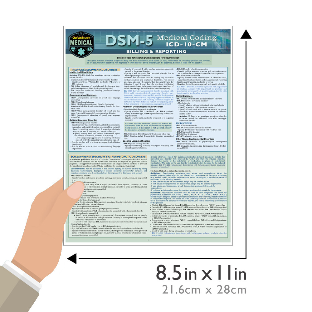 健康・医学 SOT Participant Guide QuickStudy DSM-5: Medical Coding Laminated Reference Guide