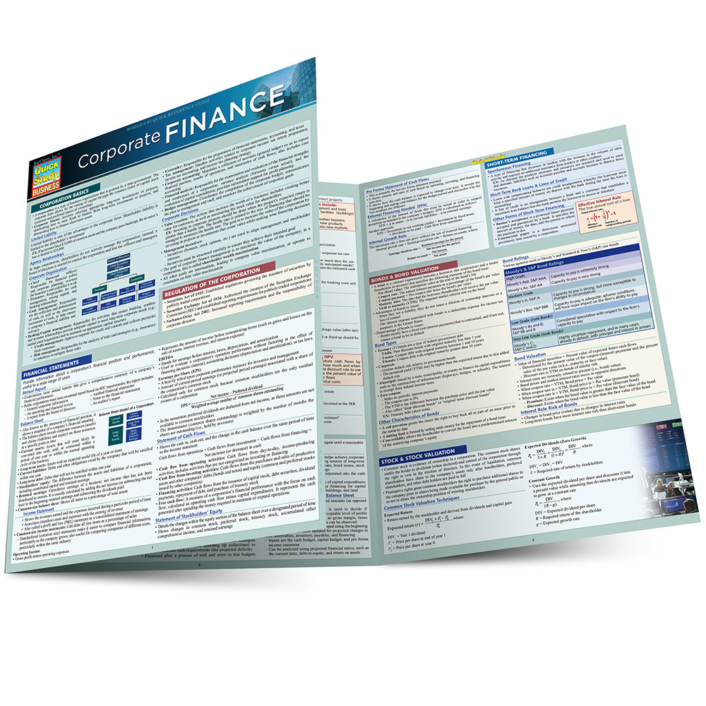 QuickStudy Corporate Finance Laminated Reference Guide (9781423234692)