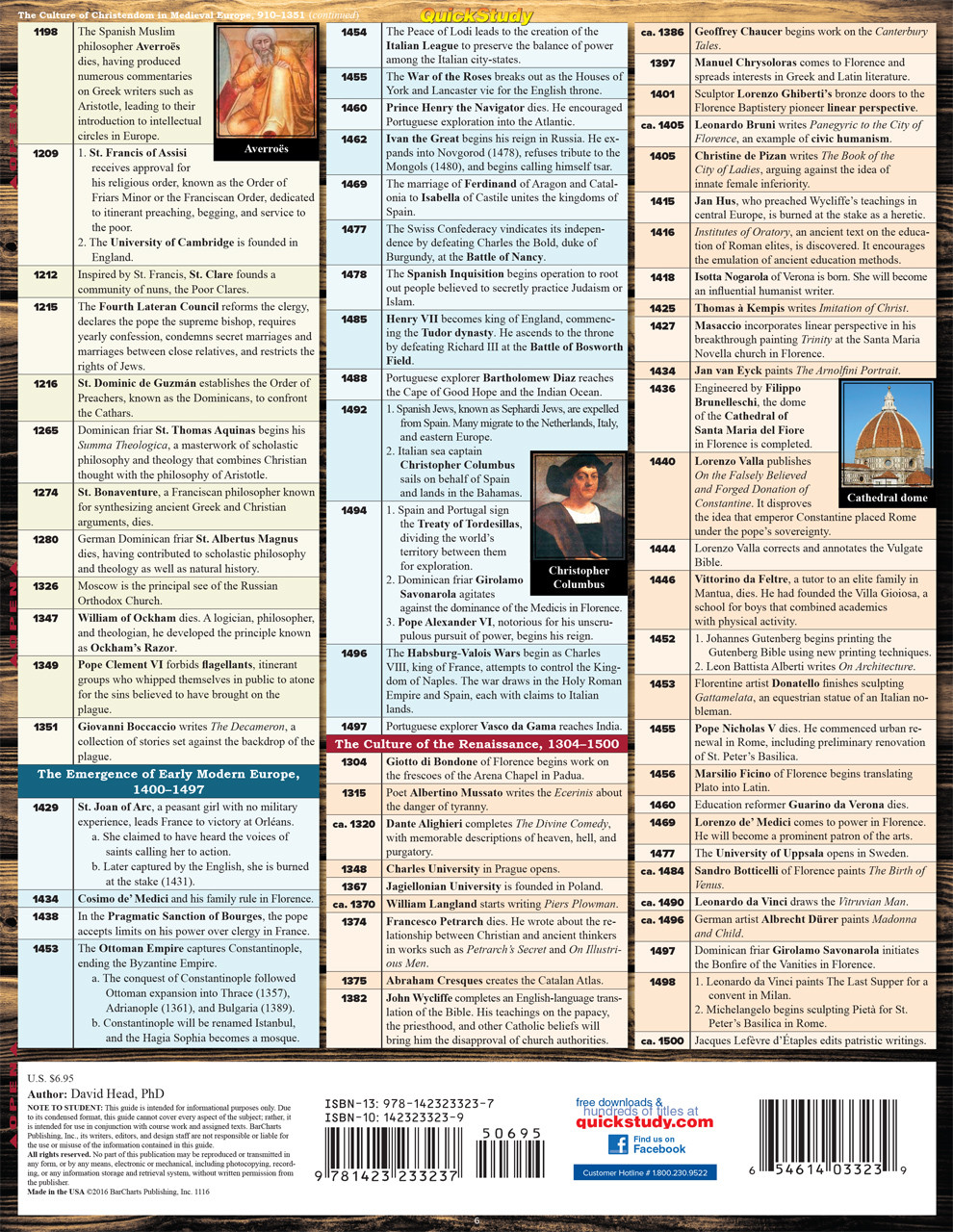 American History 1 Laminated Study Guide