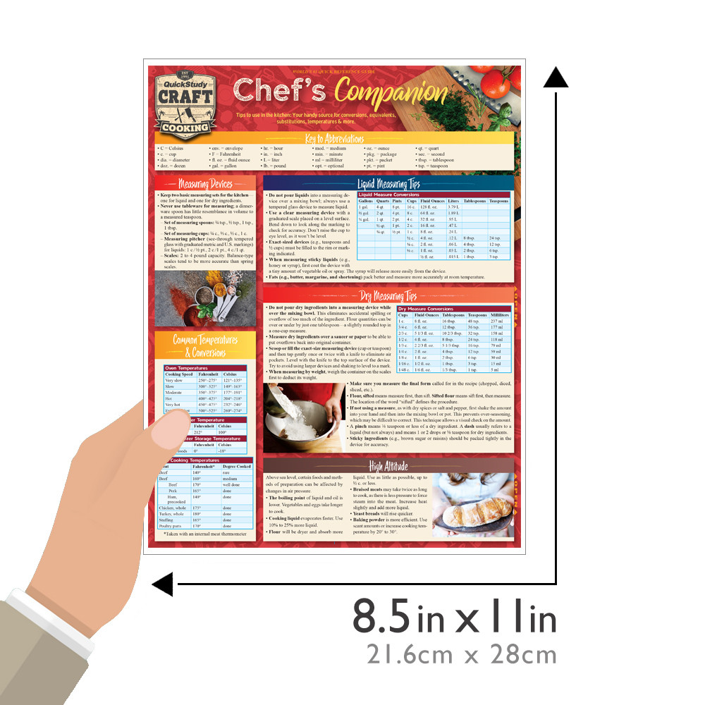 QuickStudy Chef's Companion Laminated Reference Guide (9781423239765)