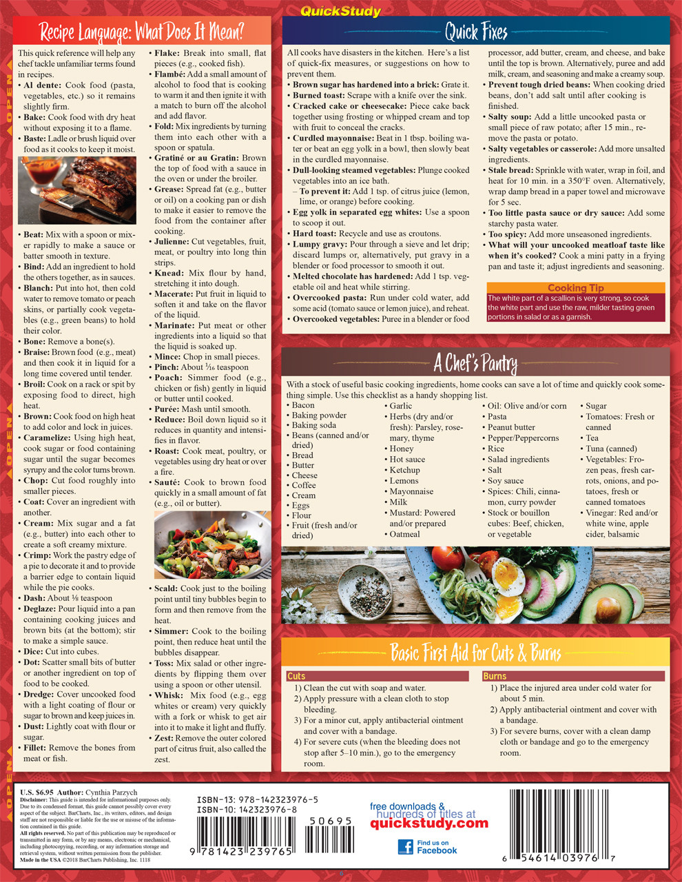 QuickStudy Chef's Companion Laminated Reference Guide (9781423239765)