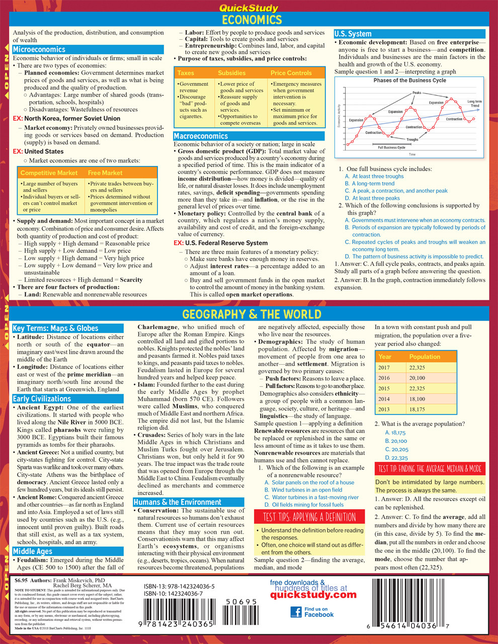 Earth Science: a QuickStudy Laminated Reference Guide (Quickstudy Reference  Guide): Miskevich PhD, Frank: 9781423239802: : Books