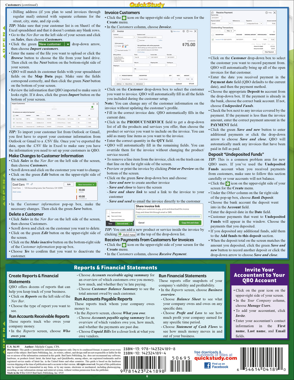 QuickBooks: A Quickstudy Laminated Reference Guide (Other)