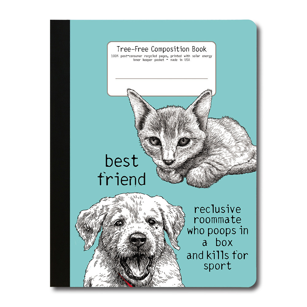 Tree Free Greetings Cat Vs Dog Composition Book Cj48648lb