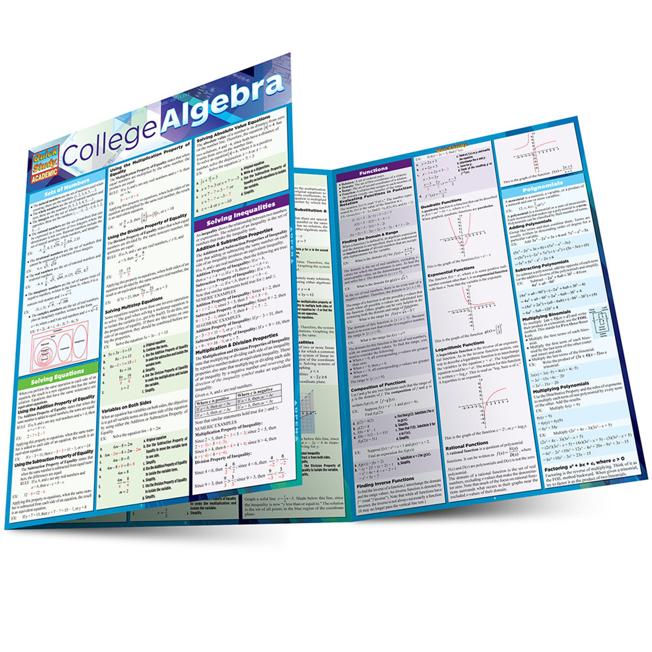 QuickStudy | College Algebra Laminated Study Guide (9781423220312)