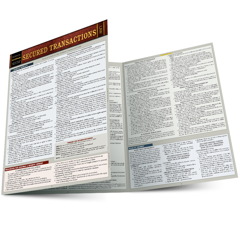 QuickStudy Secured Transactions Laminated Reference Guide